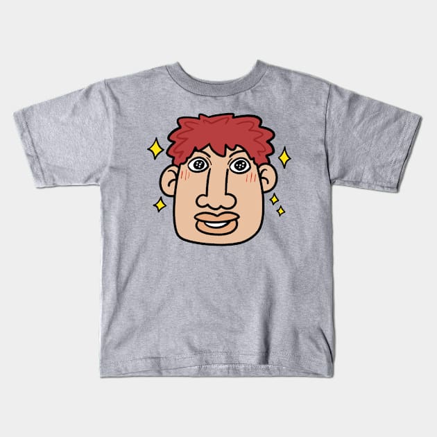 red hair guy is happy when see you Kids T-Shirt by bubboboon